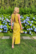 MASON'S DAUGHTER | Ella Scallop Top, Chartreuse Linen