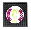 Custom Rubber Coaster Mat with Circle Imprint Area - 3.9″ x 3.9″