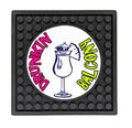Custom Rubber Coaster Mat with Circle Imprint Area - 3.9″ x 3.9″