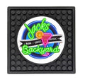 Custom Rubber Coaster Mat with Circle Imprint Area - 3.9″ x 3.9″