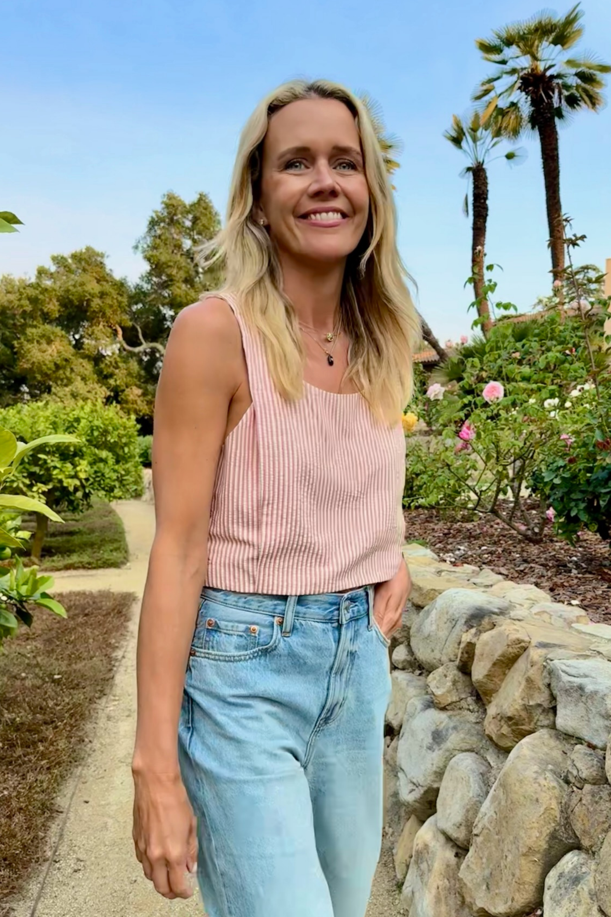 MASONS DAUGHTER | Sophia Top, Nantucket Red & Ivory Seersucker
