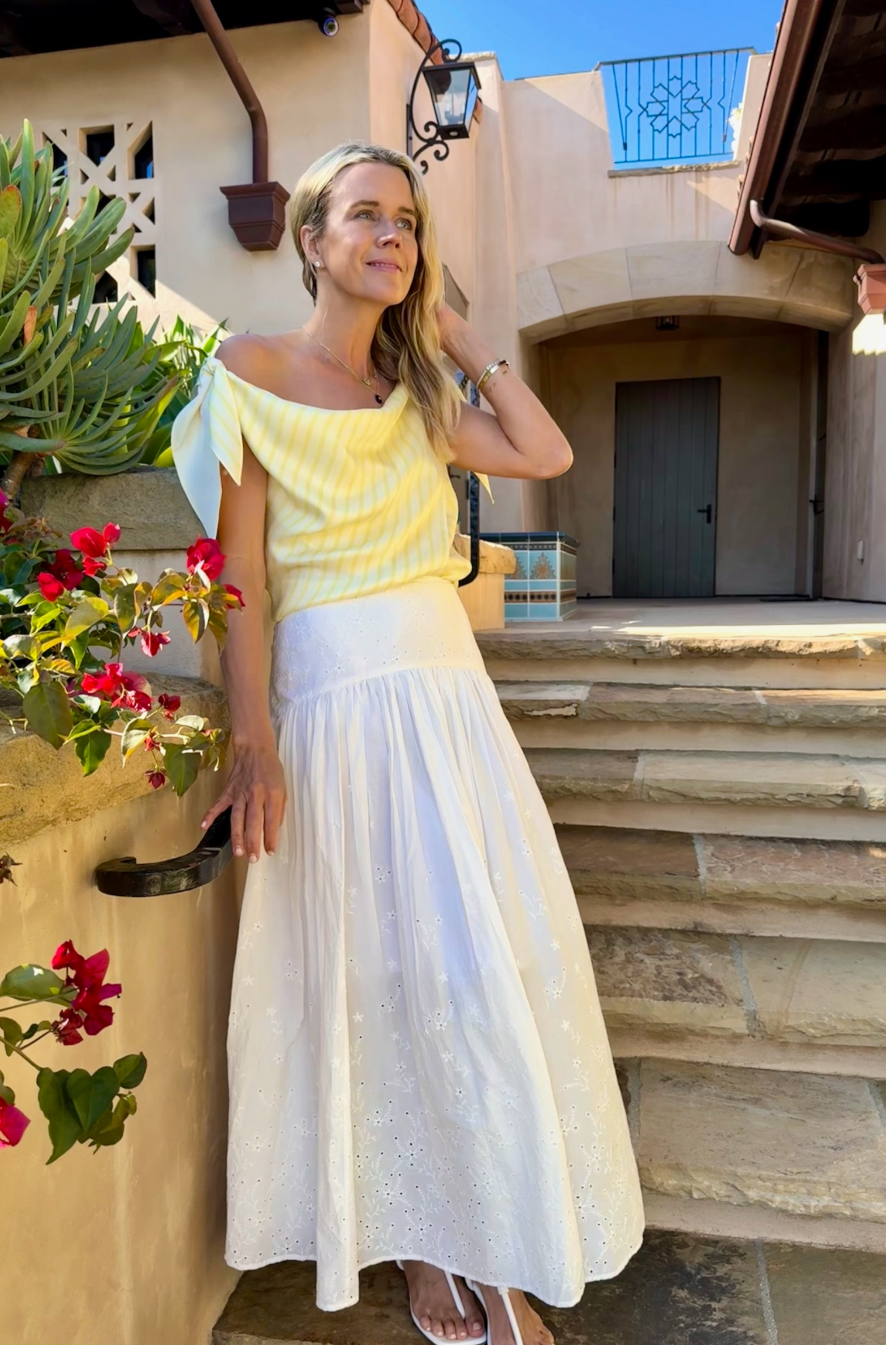 MASONS DAUGHTER | Lily Scarf Top, Yellow & Yellow Striped