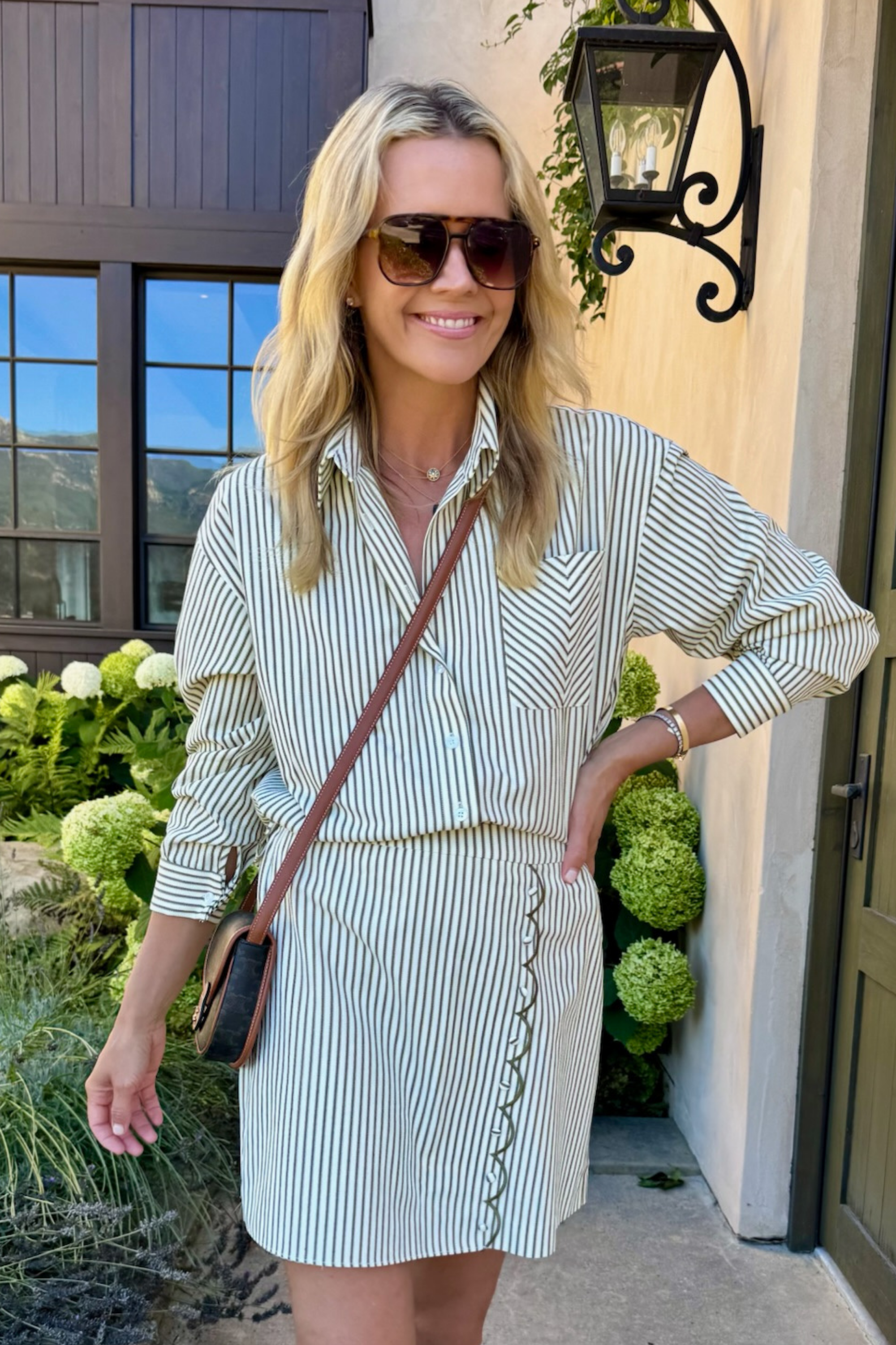 MASONS DAUGHTER | the Matthew Shirt, Olive & Ivory Striped