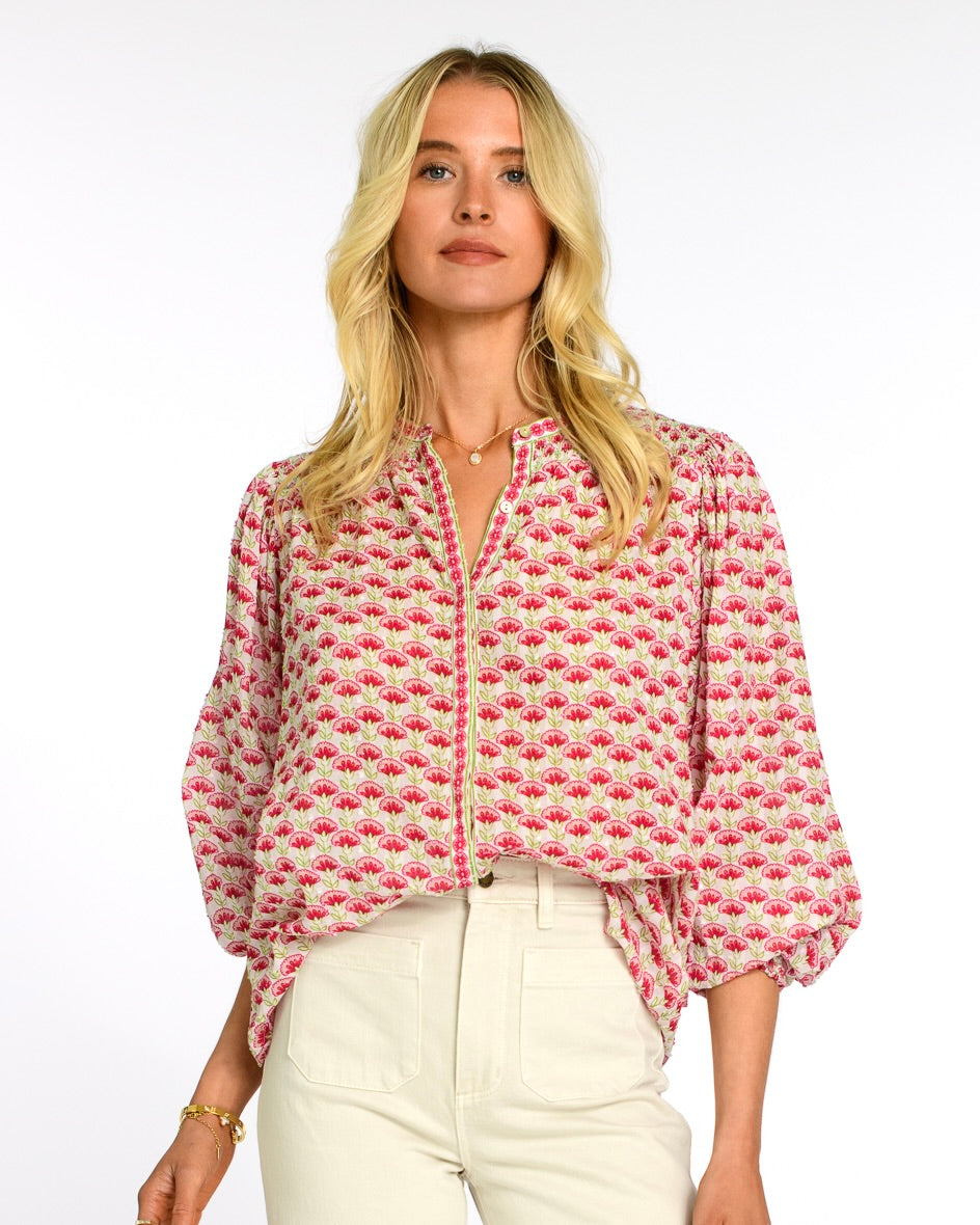 ELIZABETH JAMES THE LABEL | Emily Top in Fan Flower