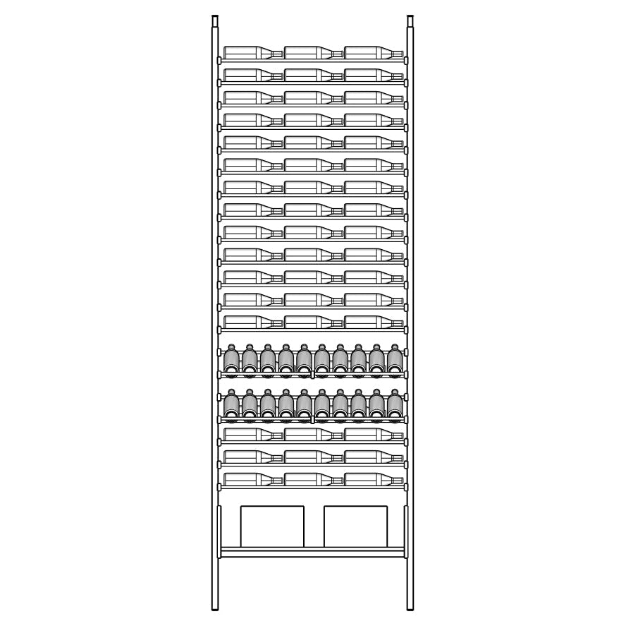 Premier Cru Modern - Ensemble - Triple Wide (41 1/2 Wide) - 3 Bottles Deep