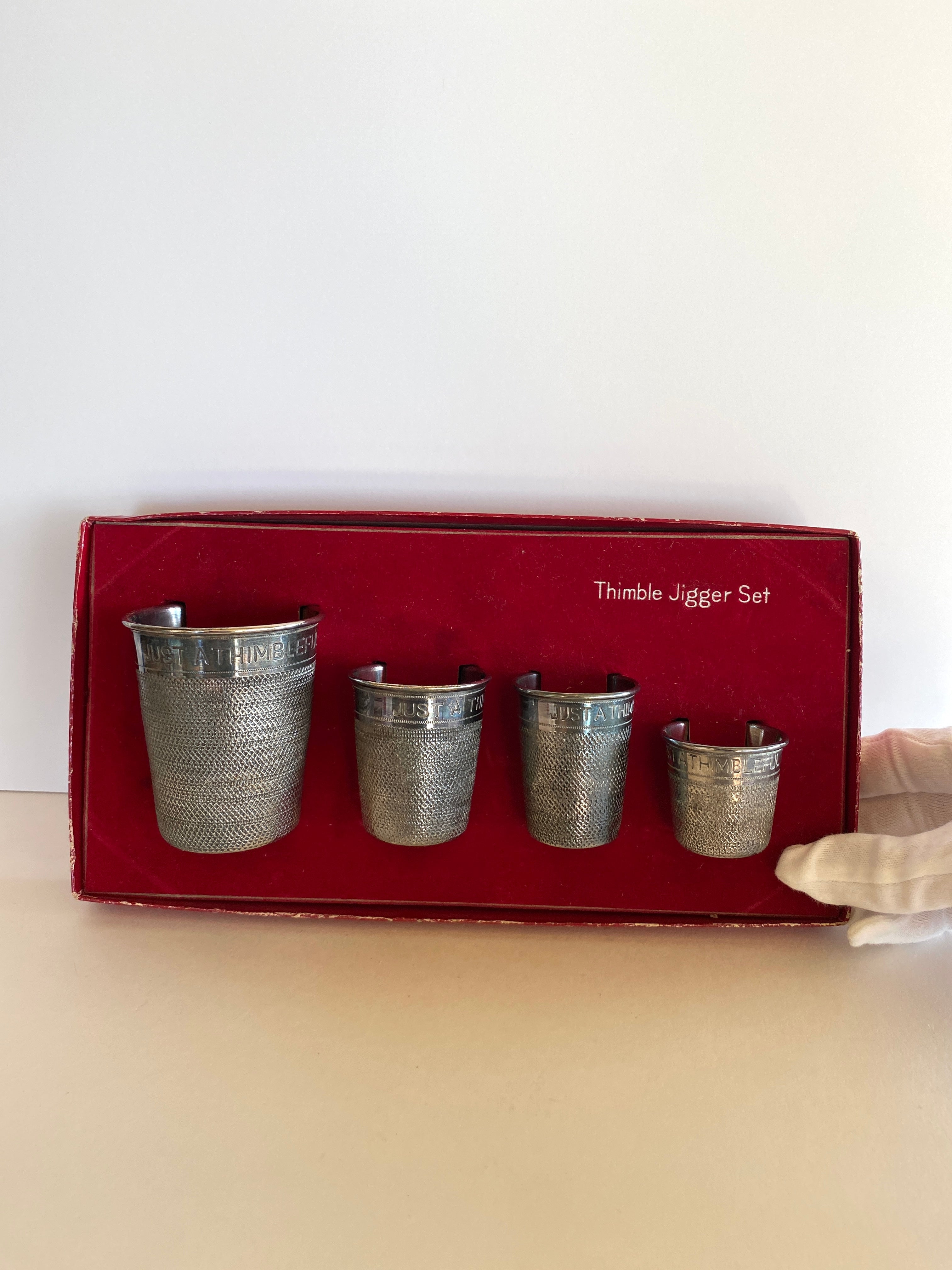 Vintage Thimble Cocktail Jigger Set