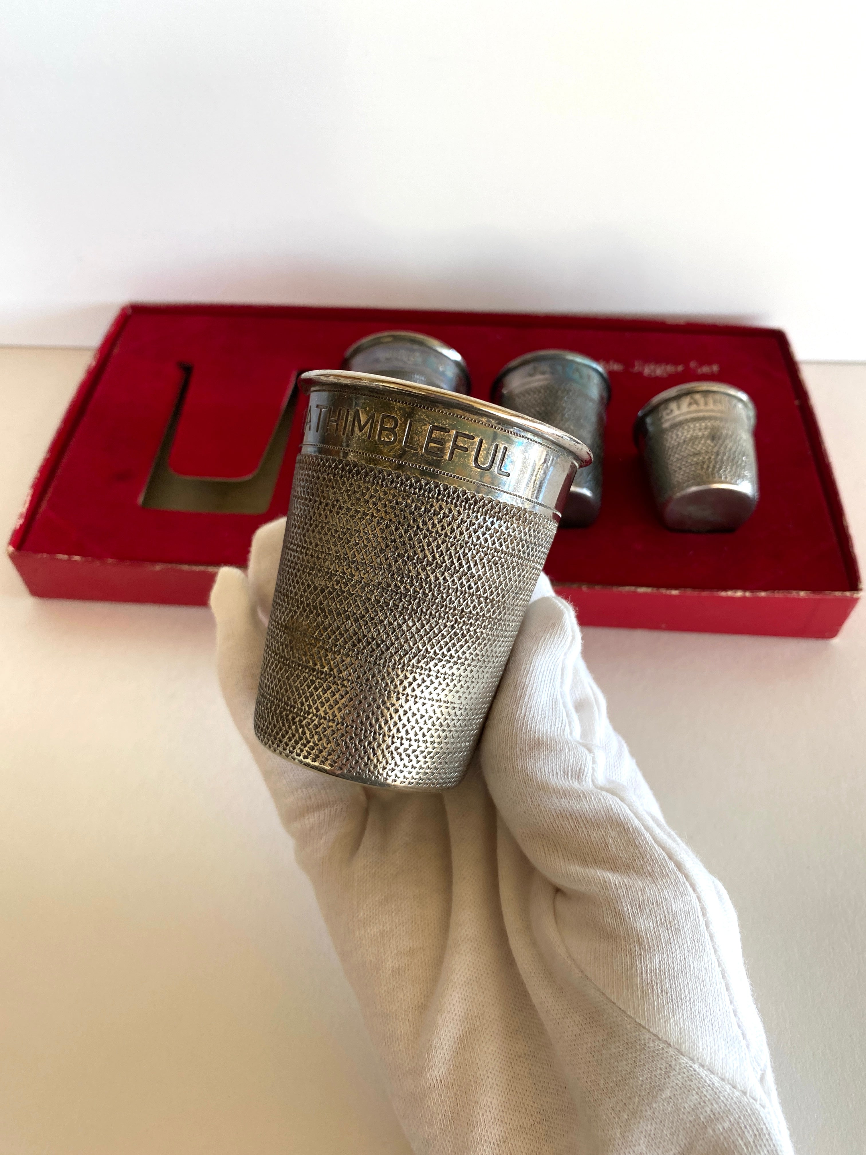 Vintage Thimble Cocktail Jigger Set