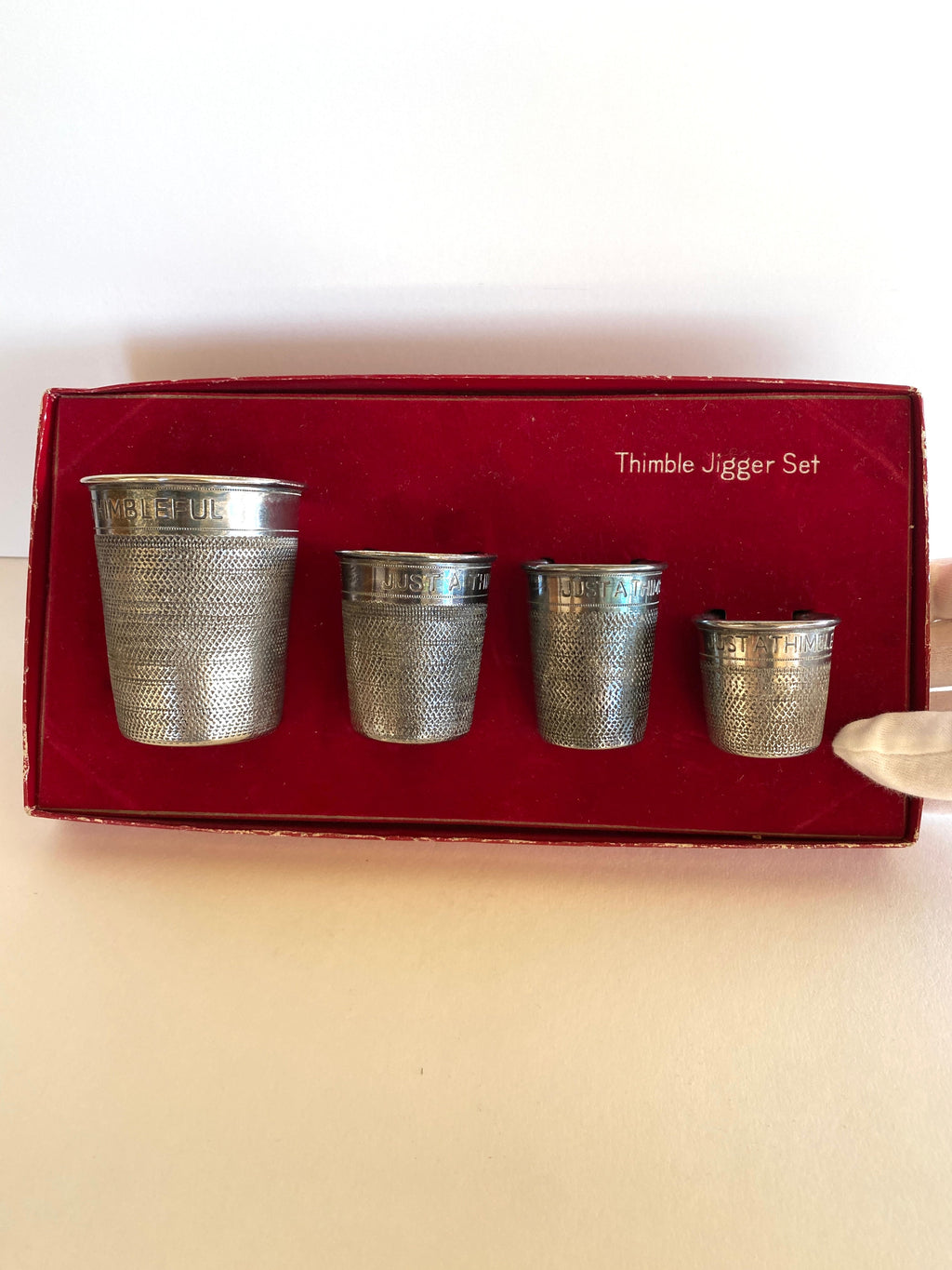 Vintage Thimble Cocktail Jigger Set