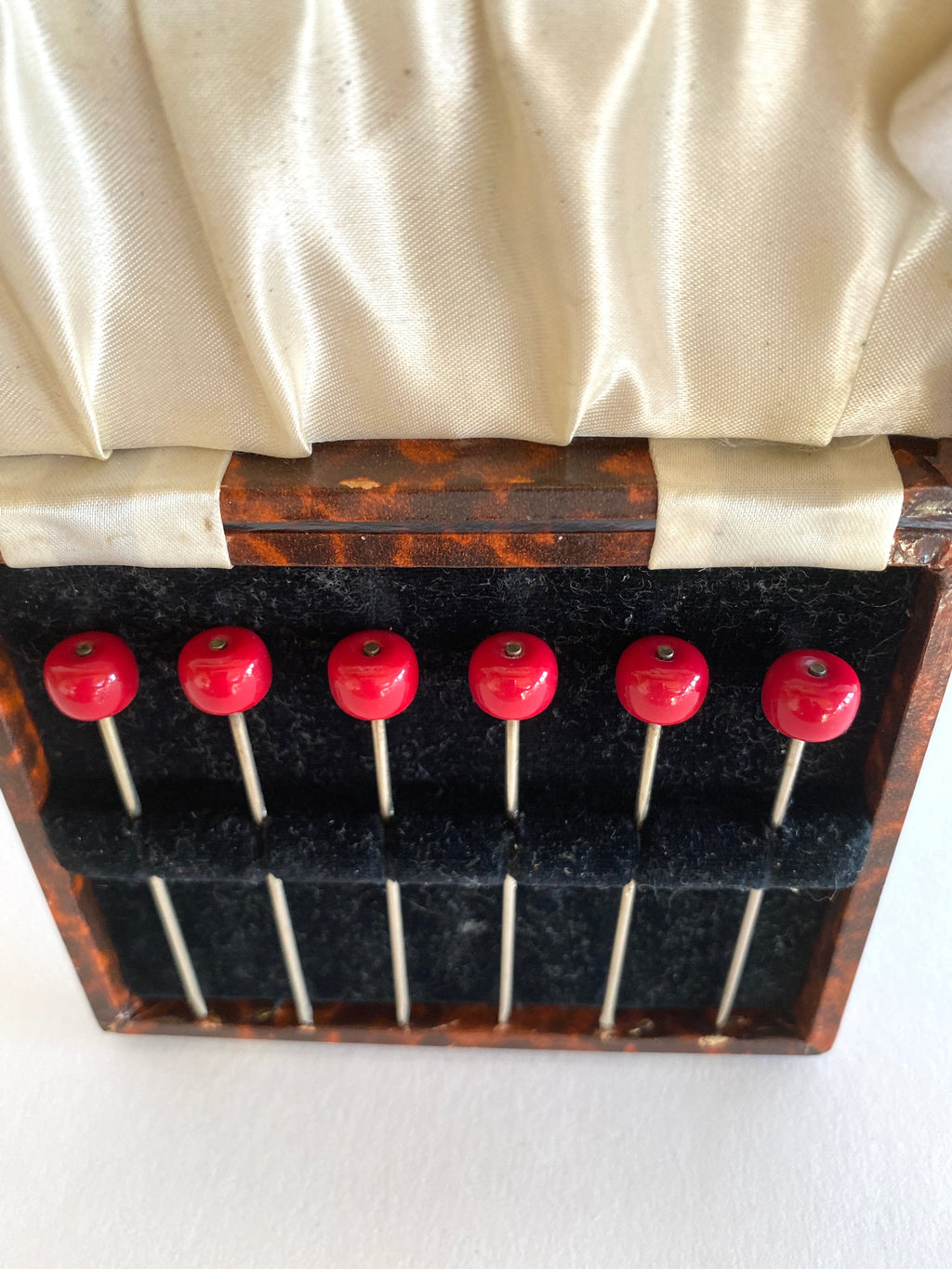 Bakelite Cherry Cocktail Picks (in original box), 1940s