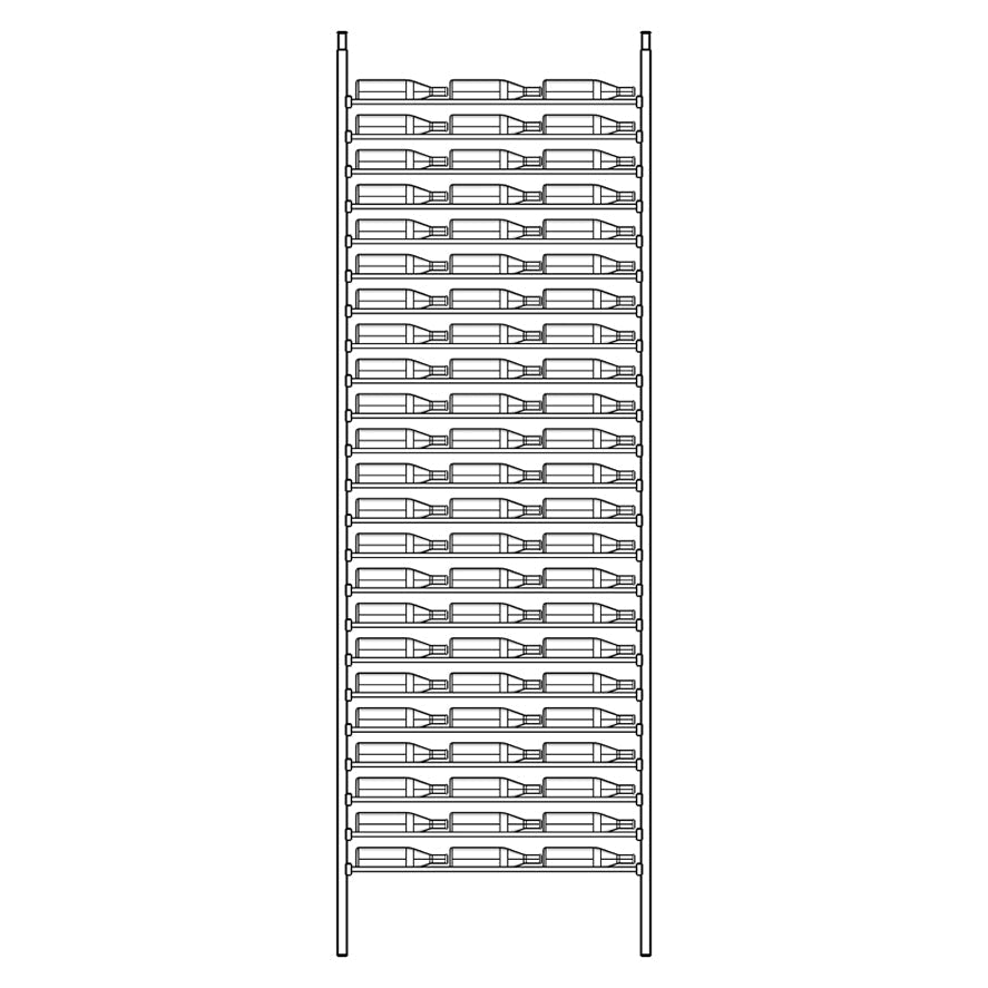 Premier Cru Modern - LableView - Triple Wide (41 1/2 Wide) - 3 Bottles Deep