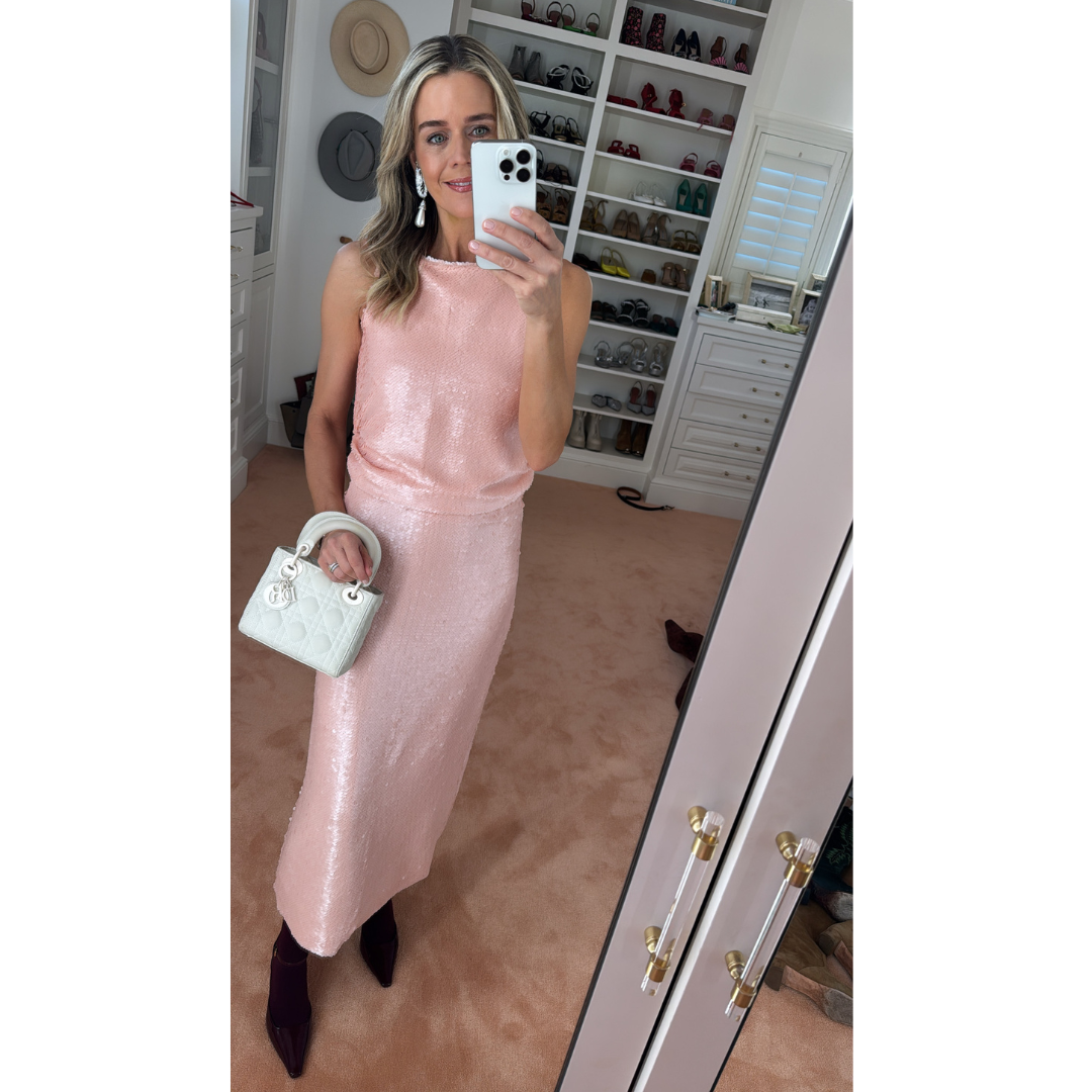 MASON by MASON' DAUGHTER Katie Top, Blush Pink Sequins