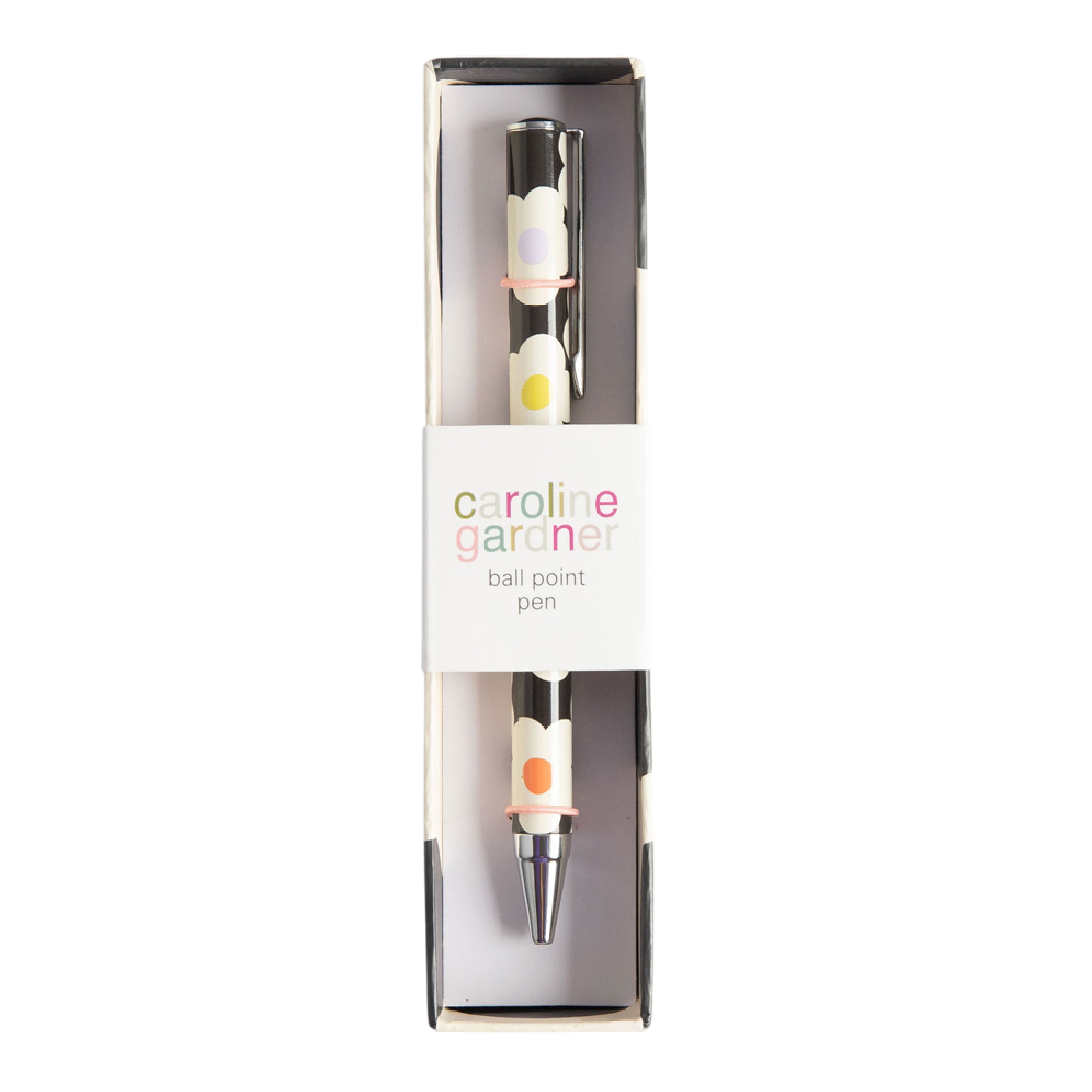 Multi Flower Boxed Pen | Charcoal