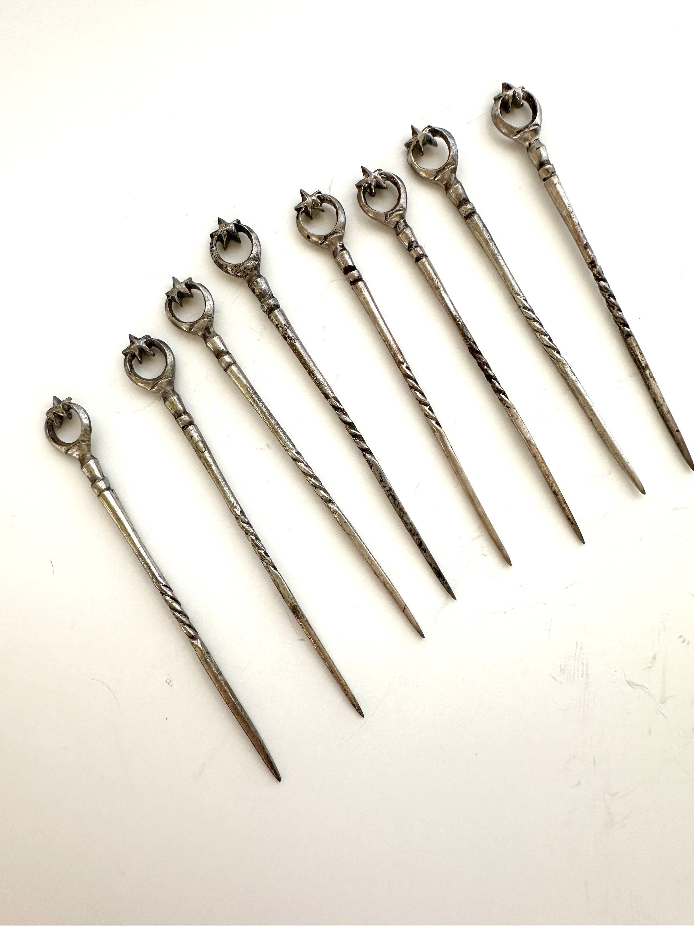 Silver Cocktail Picks (8 Picks) 800 Silver