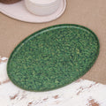 Oval Green Bio-Composite Tray Made from Rice Husks - Refined Green