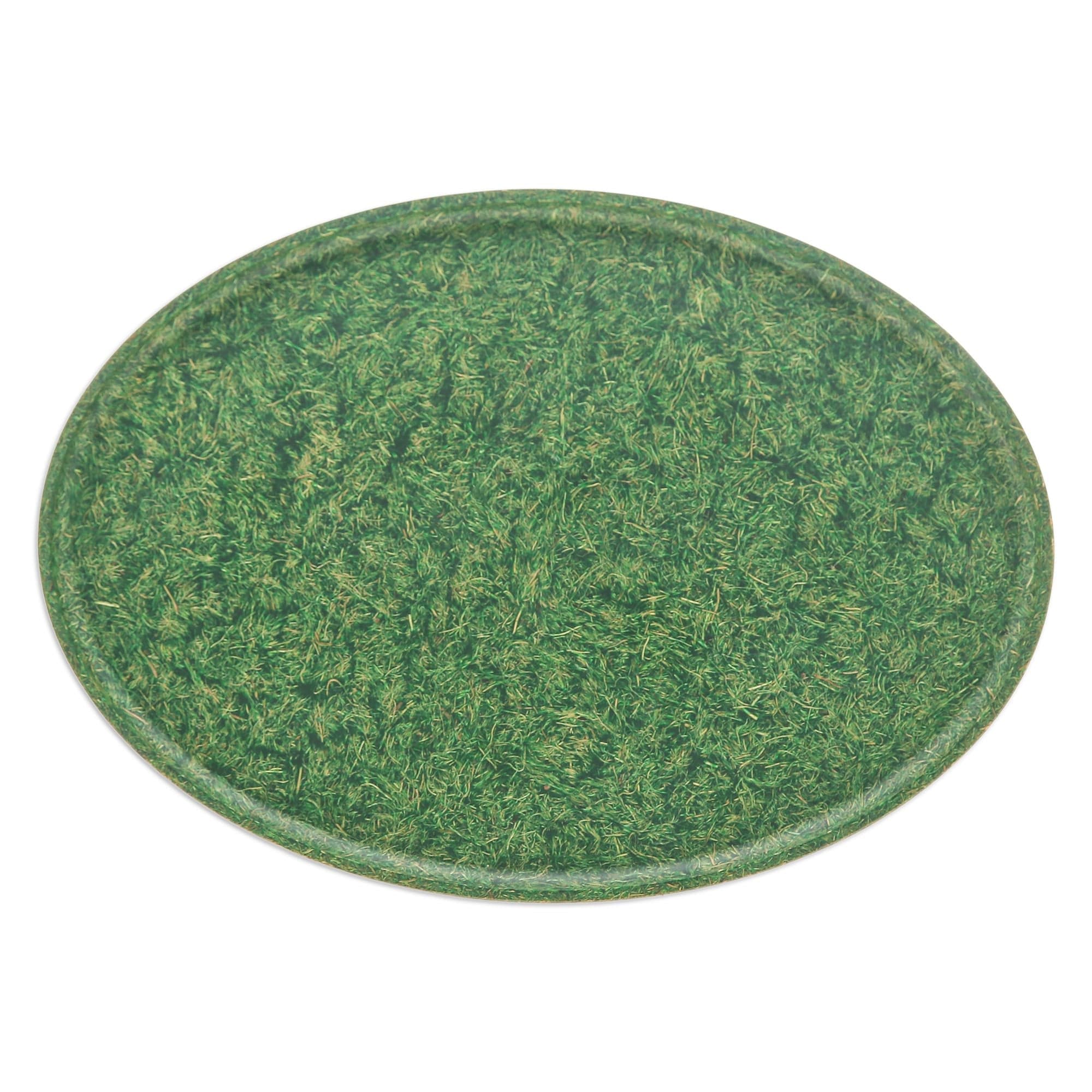 Oval Green Bio-Composite Tray Made from Rice Husks - Refined Green