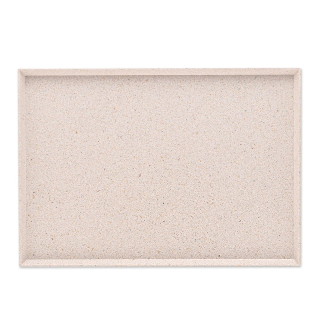 Ivory Recycled Rice Husk Bio-Composite Tray from Thailand - Ivory Environment