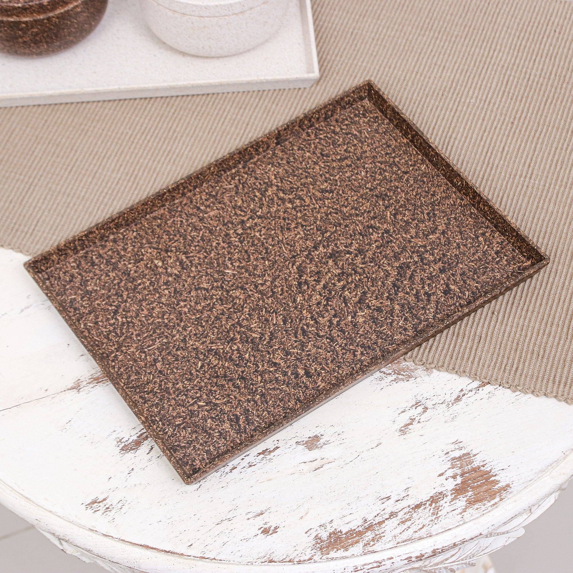 Brown Recycled Rice Husk Bio-Composite Tray from Thailand - Brown Environment