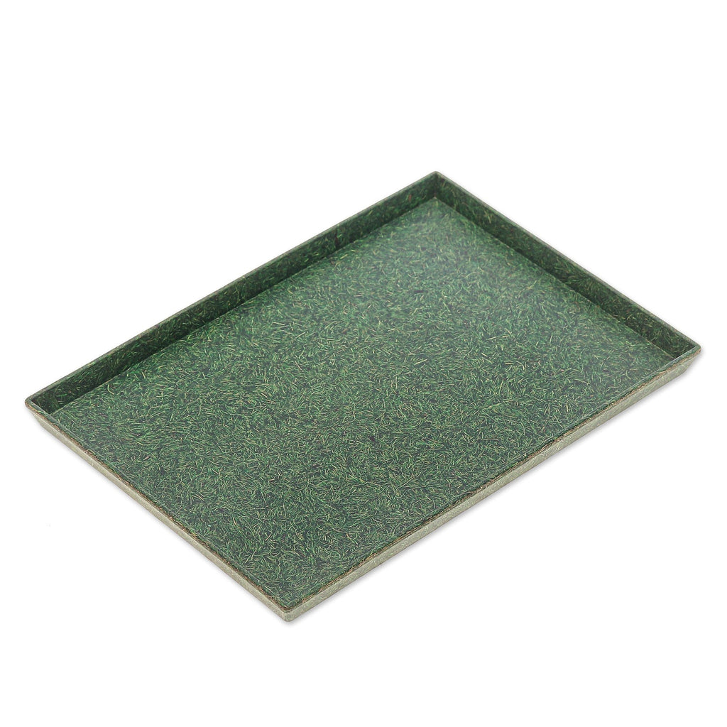 Green Recycled Coconut Fiber Bio-Composite Tray - Green Ambience