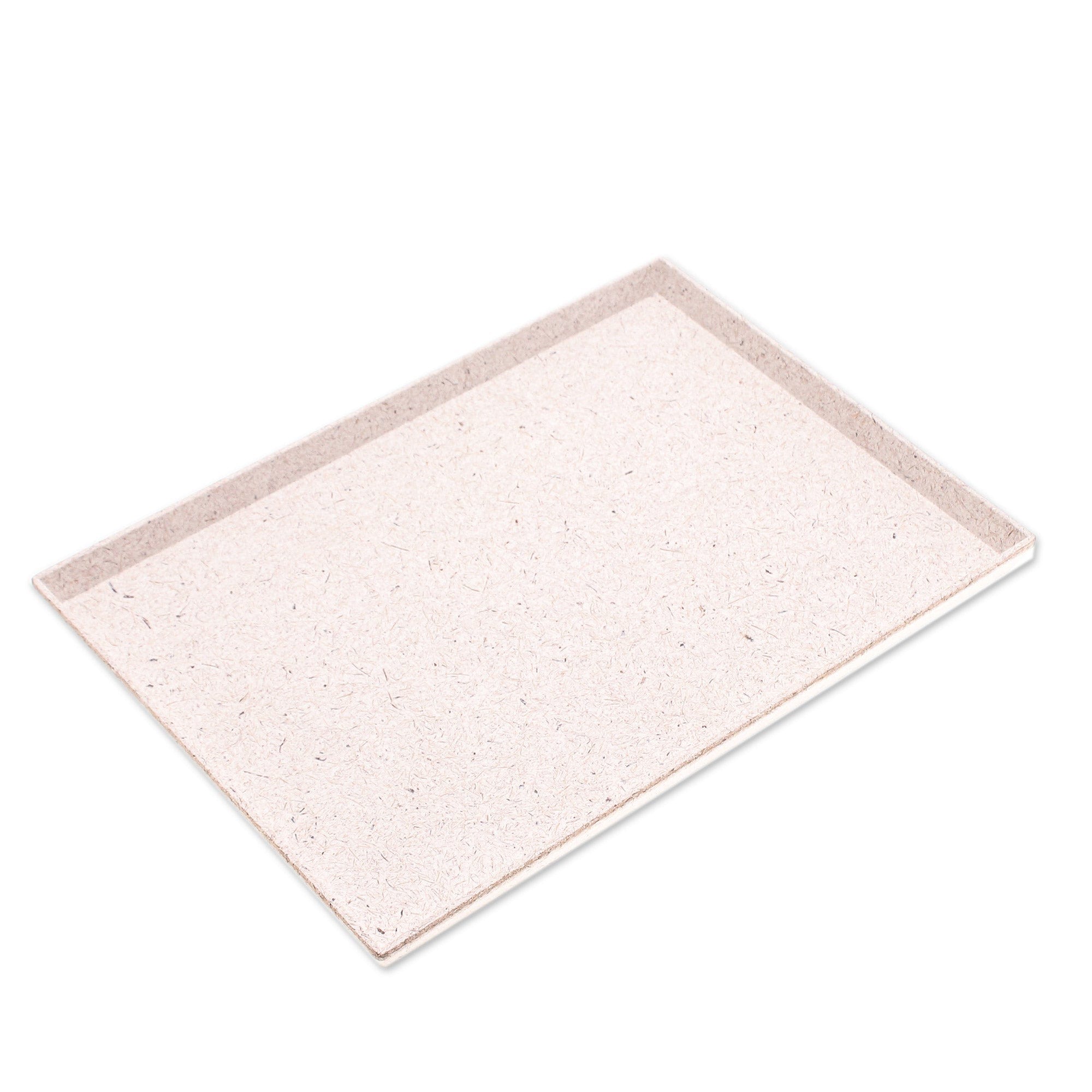 Rectangular Ivory Recycled Coconut Fiber Bio-Composite Tray - Ivory Sides
