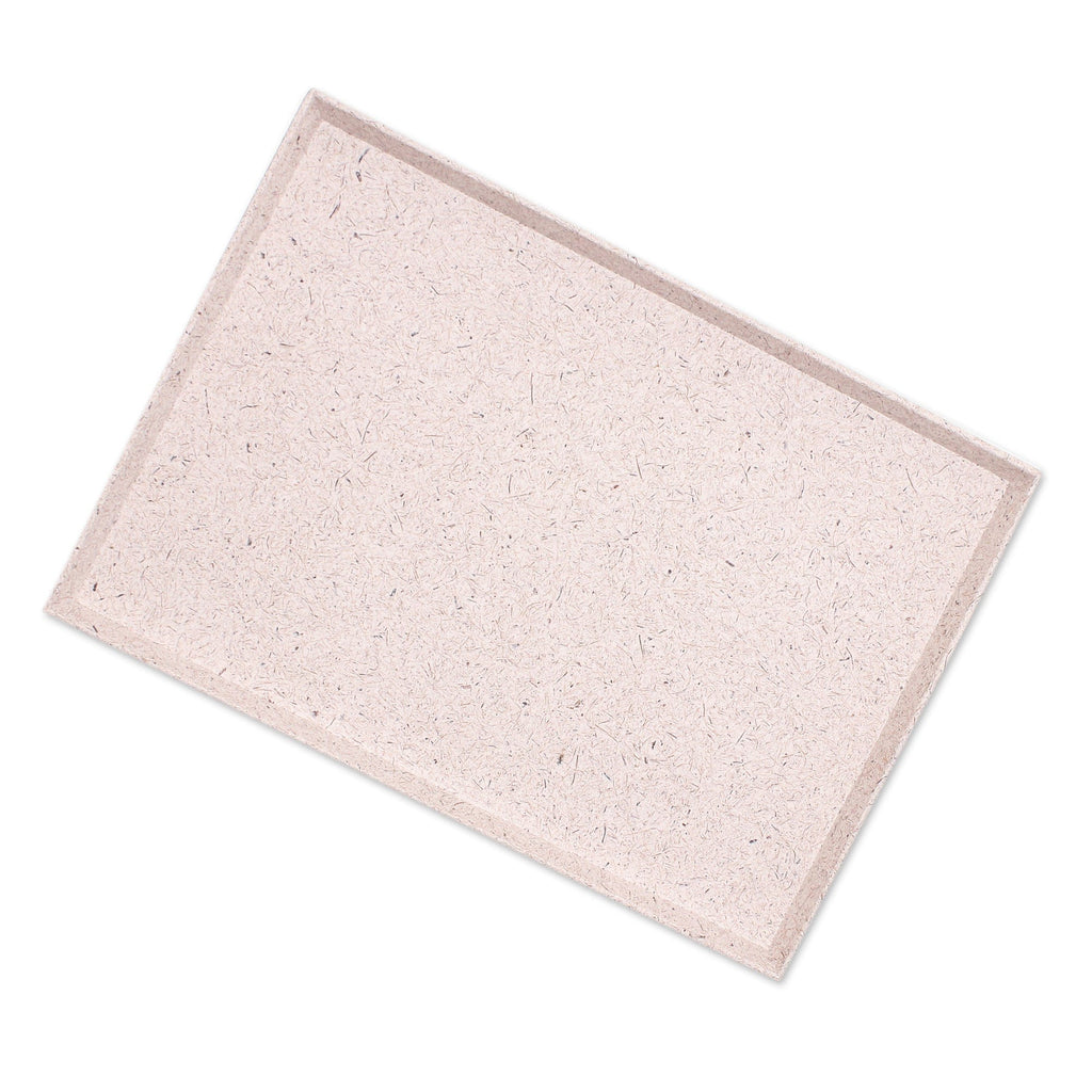 Rectangular Ivory Recycled Coconut Fiber Bio-Composite Tray - Ivory Sides