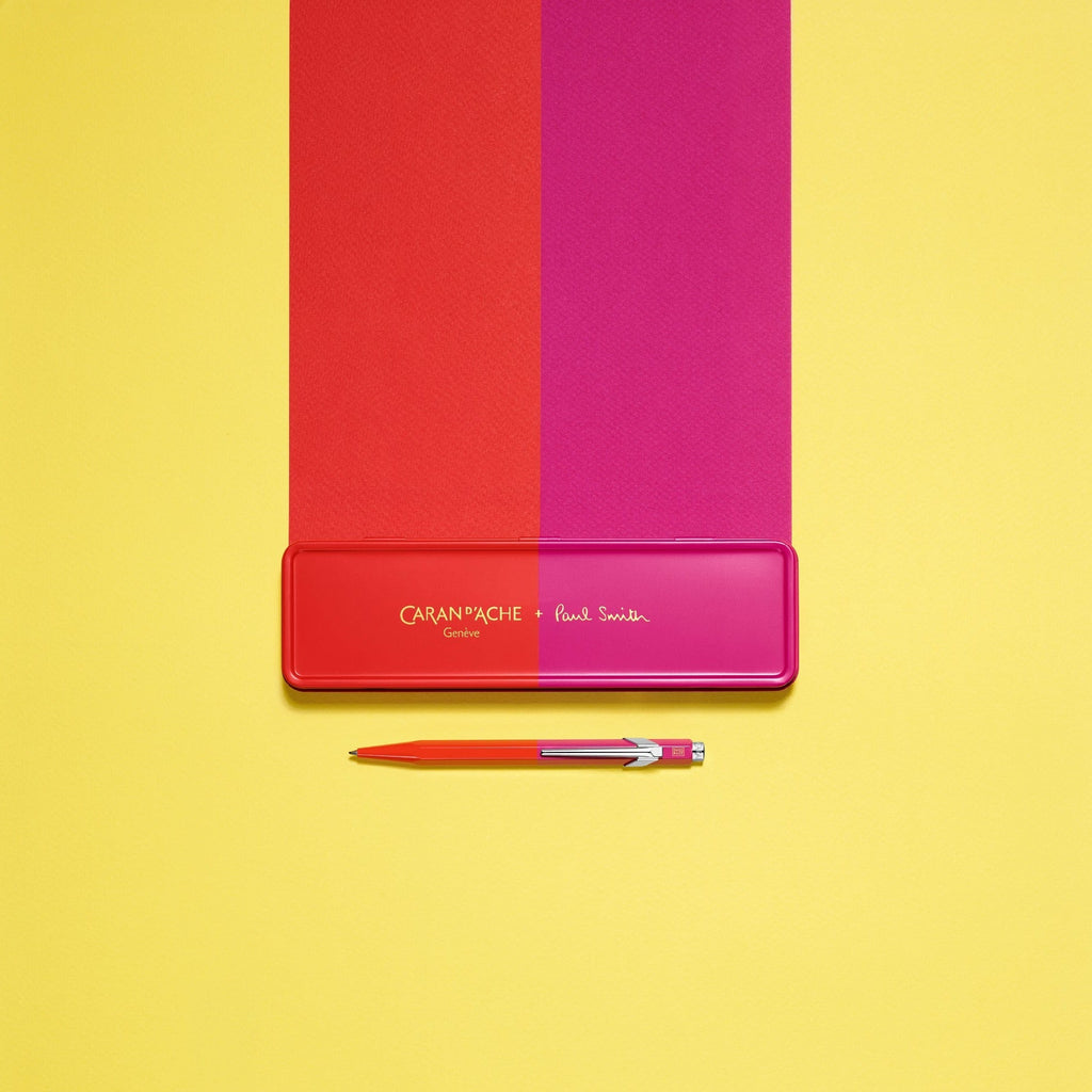Caran d'Ache 849 Ballpoint Pen | Warm Red & Rose Pink